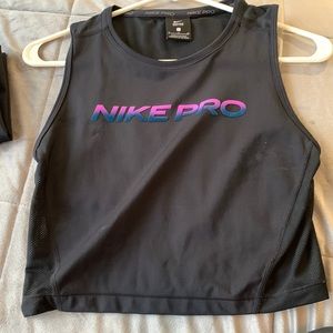 Nike black crop top